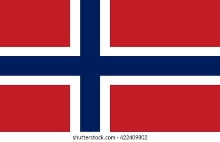 Norway flag on a black background, stylish vector illustration