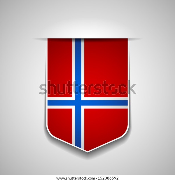 Norway Flag Shield Stock Vector (Royalty Free) 152086592 | Shutterstock