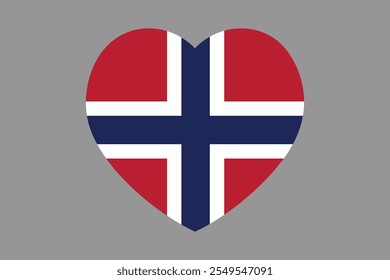 Sinal da bandeira da Noruega, gráfico vetorial da bandeira da Noruega, bandeira do país da Noruega é um símbolo de liberdade, bandeira nacional da Noruega, ilustração vetorial
