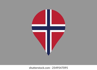 Sinal da bandeira da Noruega, gráfico vetorial da bandeira da Noruega, bandeira do país da Noruega é um símbolo de liberdade, bandeira nacional da Noruega, ilustração vetorial
