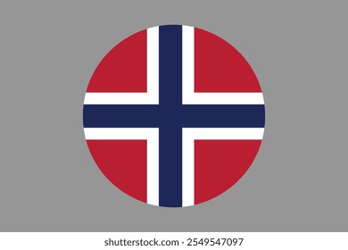 Sinal da bandeira da Noruega, gráfico vetorial da bandeira da Noruega, bandeira do país da Noruega é um símbolo de liberdade, bandeira nacional da Noruega, ilustração vetorial
