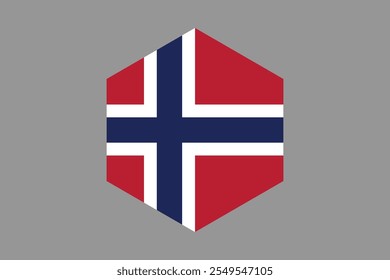 Sinal da bandeira da Noruega, gráfico vetorial da bandeira da Noruega, bandeira do país da Noruega é um símbolo de liberdade, bandeira nacional da Noruega, ilustração vetorial
