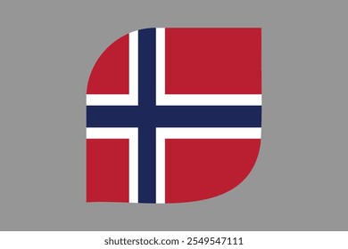 Sinal da bandeira da Noruega, gráfico vetorial da bandeira da Noruega, bandeira do país da Noruega é um símbolo de liberdade, bandeira nacional da Noruega, ilustração vetorial
