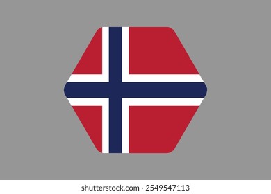 Sinal da bandeira da Noruega, gráfico vetorial da bandeira da Noruega, bandeira do país da Noruega é um símbolo de liberdade, bandeira nacional da Noruega, ilustração vetorial
