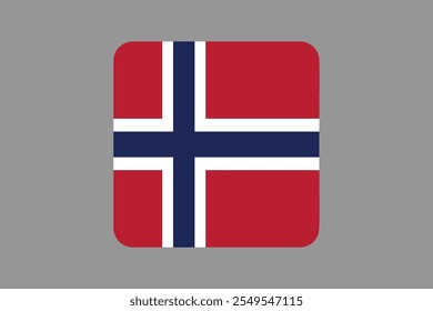 Sinal da bandeira da Noruega, gráfico vetorial da bandeira da Noruega, bandeira do país da Noruega é um símbolo de liberdade, bandeira nacional da Noruega, ilustração vetorial
