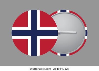 Sinal da bandeira da Noruega, gráfico vetorial da bandeira da Noruega, bandeira do país da Noruega é um símbolo de liberdade, bandeira nacional da Noruega, ilustração vetorial
