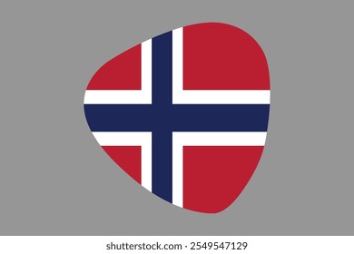 Sinal da bandeira da Noruega, gráfico vetorial da bandeira da Noruega, bandeira do país da Noruega é um símbolo de liberdade, bandeira nacional da Noruega, ilustração vetorial
