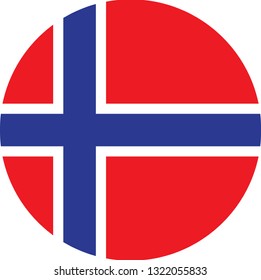 Norway Flag Simple Vector Round Norway Stock Vector Royalty Free Shutterstock