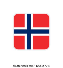 Norway flag. Norway square flag