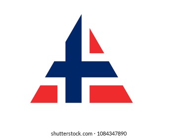 norway flag and triangle shape