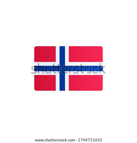 norway flag vector. country flag isolated on white background