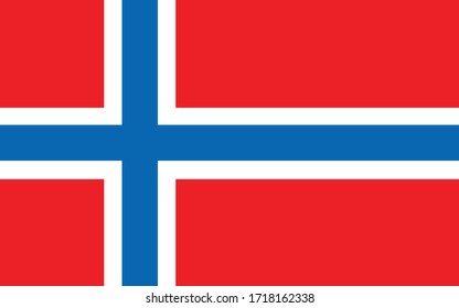 Norway flag vector graphic. Rectangle Norwegian flag illustration. Norway country flag is a symbol of freedom, patriotism and independence.