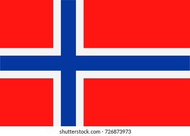 Norway Flag Vector Icon - Illustration