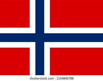 Norway flag vector icon, simple, flat design for web or mobile app