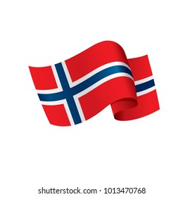 Norway flag, vector illustration