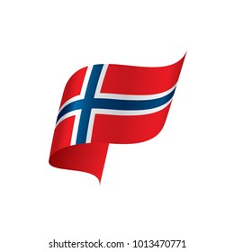 Norway flag, vector illustration