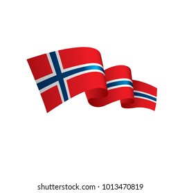 Norway flag, vector illustration