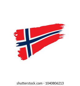 Norway flag, vector illustration