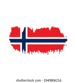 Norway flag, vector illustration
