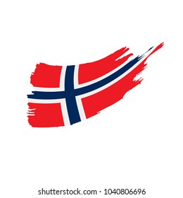 Norway flag, vector illustration