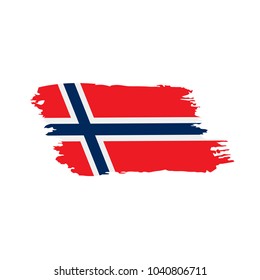 Norway flag, vector illustration