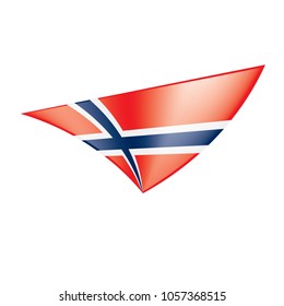 Norway flag, vector illustration