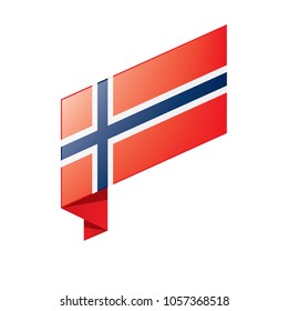 Norway flag, vector illustration
