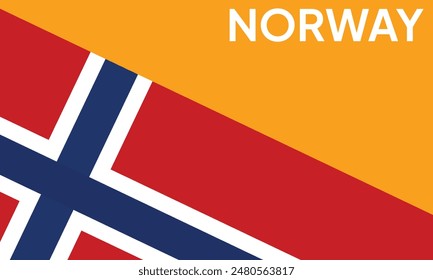 Norway flag vector illustration in high quality for ui and ux, website or mobile application. Background flag.