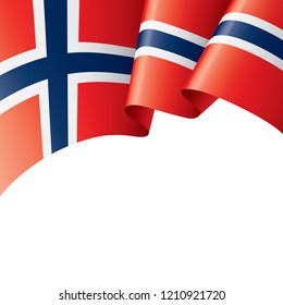 Norway flag, vector illustration on a white background