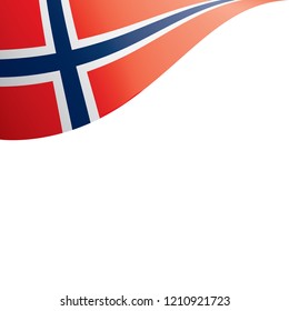Norway flag, vector illustration on a white background