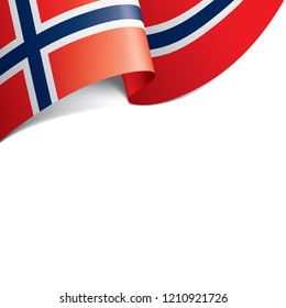 Norway flag, vector illustration on a white background