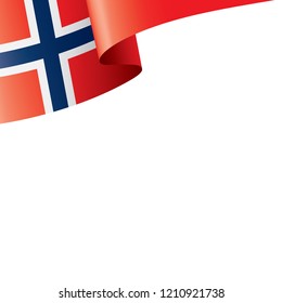 Norway flag, vector illustration on a white background