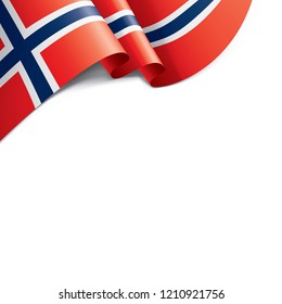 Norway flag, vector illustration on a white background