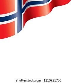 Norway flag, vector illustration on a white background