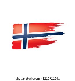 Norway flag, vector illustration on a white background.