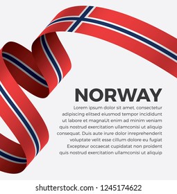 Norway flag, vector illustration on a white background