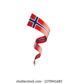Norway flag, vector illustration on a white background