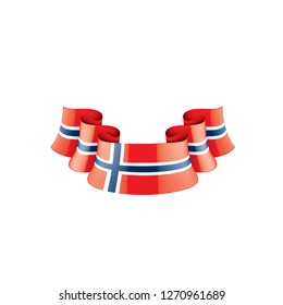 Norway flag, vector illustration on a white background