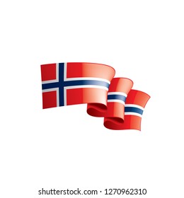 Norway flag, vector illustration on a white background