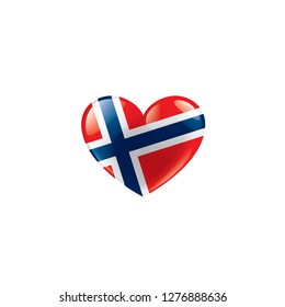 Norway flag, vector illustration on a white background