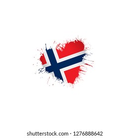 Norway flag, vector illustration on a white background