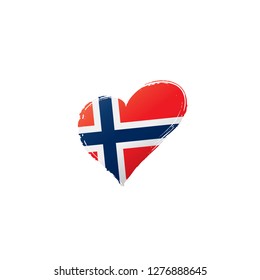 Norway flag, vector illustration on a white background