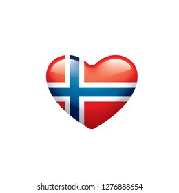 Norway flag, vector illustration on a white background