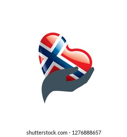 Norway flag, vector illustration on a white background