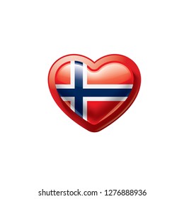Norway flag, vector illustration on a white background