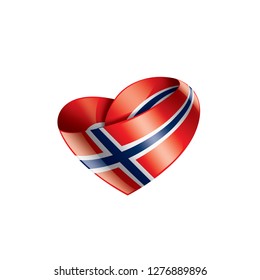 Norway flag, vector illustration on a white background