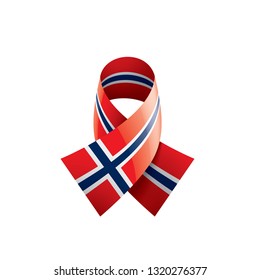 Norway flag, vector illustration on a white background