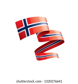 Norway flag, vector illustration on a white background
