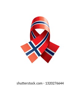 Norway flag, vector illustration on a white background