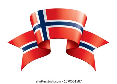 Norway flag, vector illustration on a white background
